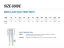 Mens Classic Pleat Front Pants- BS29110 - Size Guide