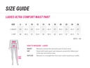 Ladies Ultra Comfort Waist Pant- 10123 - Size Guide