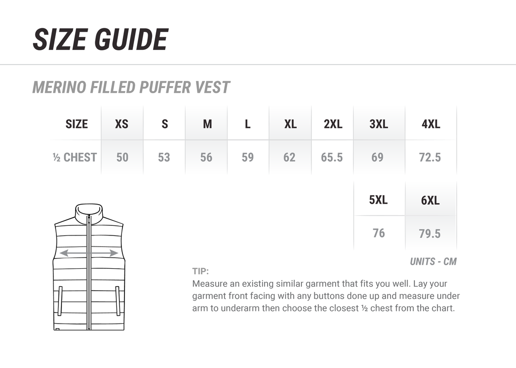  Merino Filled Puffer Vest
