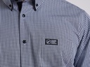 Business Shirt Black and Grey check 100% Cotton Long Sleeve