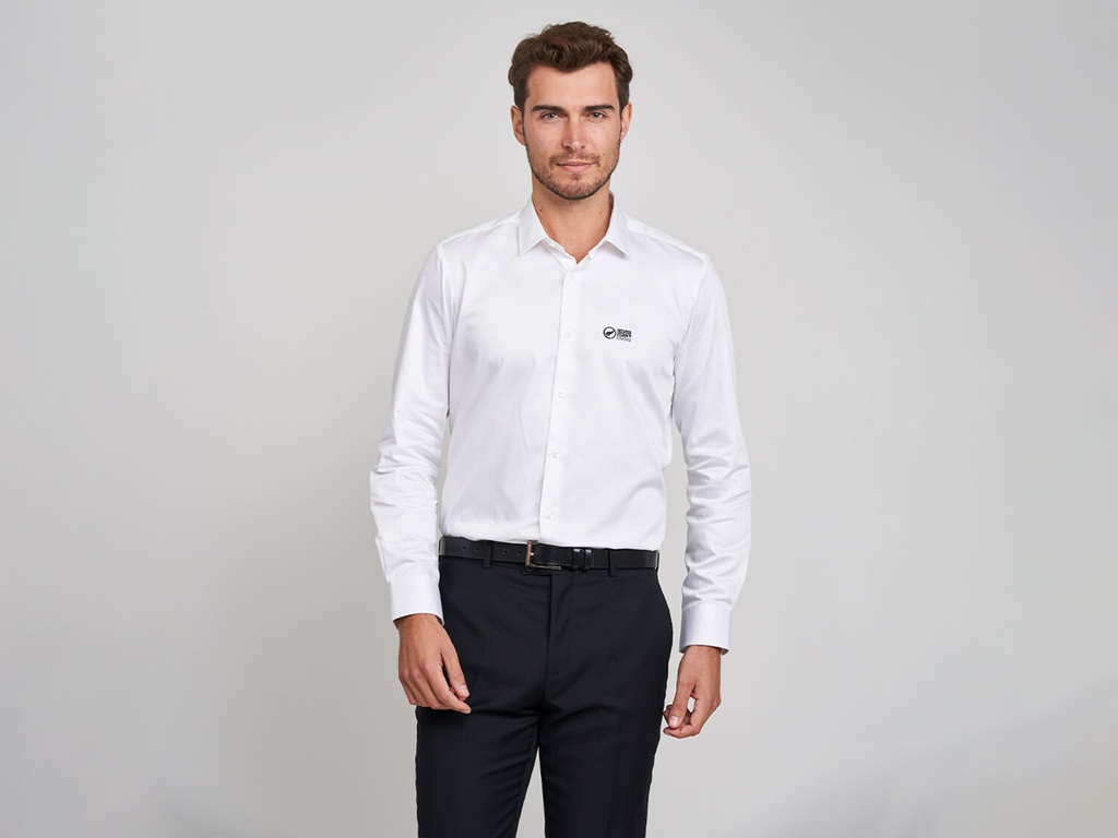  Business Shirt White Tribeca 100% Cotton Long Sleeve
