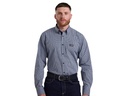 Business Shirt Black and Grey check 100% Cotton Long Sleeve