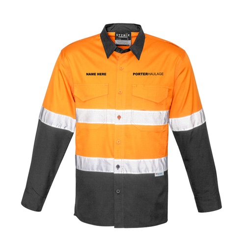 Porter Haulage Hi Vis Work Shirts Long Sleeves